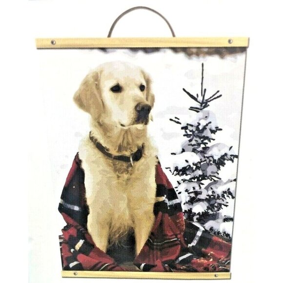 Artist's Loft Golden Lab Winter Snow Paint By Number Canvas Kit NEW Sealed 16 x - Picture 2 of 5